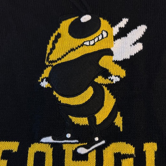 Vintage Georgia Tech Yellow Jackets Knit Sweater Vest Birch Bros Mens Medium - Picture 3 of 16